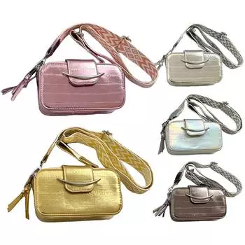 Лакированная кожа, небольшой квадратный кошелек, широкий регулируемый ремень, женская сумка, прочная сумка-хобо, сумка-портфель для путешествий, работы, шопинга Pink