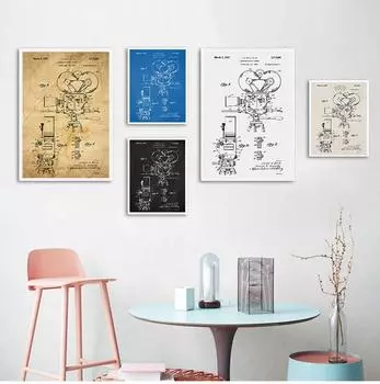 Патент на камеру, винтажные постеры и принты, фотографы, подарочная пленка, ретро-искусство, холст, живопись, картины, домашний настенный художественный декор, без рамки 21*30cm