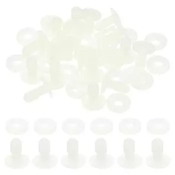 PATIKIL 15 мм шарнир для кукол 20 наборов пластиковый разъемный соединительный элемент для животных болт для соединения медведя изготовление конечностей и шарнира головы аксессуары для поделок своими руками белый