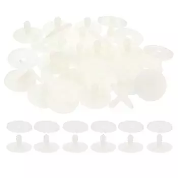 PATIKIL 30 мм шарнир для кукол 20 наборов Пластиковый разъемный соединительный элемент для животных Болт для соединения медведя Изготовление конечностей и шарнира головы DIY аксессуары для поделок белый
