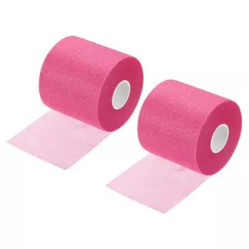 PATIKIL 30 ярдов x Бадминтонная подушечка для рукоятки, 2 шт., полиуретановая лента для теннисной ракетки, защитная пленка, аксессуары для рукоятки, розово-красная, 2,8 дюйма, противоскользящая