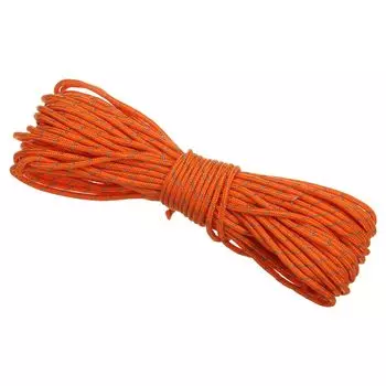 PATIKIL 65 футов светоотражающий растяжка для кемпинга паракорд 3 мм палаточный шнур растяжка веревка для кемпинга палатка брезент походный нейлоновый паракорд веревка оранжевый (20M)