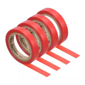 PATIKIL 8 M Grip Tape Finishing Tape Racket Finishing Tape 4 Rolls PVC Ракетки Аксессуары Клейкая Наклейка для Тенниса Бадминтона Красная