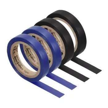 PATIKIL 8 M Grip Tape Finishing Tape Racket Finishing Tape 4 Rolls PVC Ракетки Аксессуары Клейкая Наклейка Для Тенниса Бадминтона Синий Черный