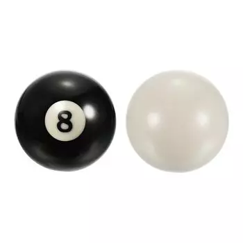 PATIKIL Ball Billiard Exchange Ball Set of 2 Pool Table Ball Pool Ball Standard Size White Cue Ball Billiard Room Game Room Black 2-1/4 #8 чёрный