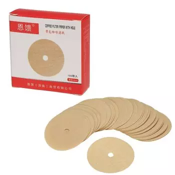 PATIKIL Cup Disc Coffee Filter Disposable Round Paper with Holes 64mm Outer Diameter for Espresso Maker Cafe Office Home Use 600 Pieces 1-2