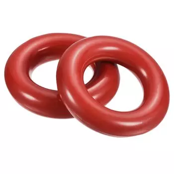 PATIKIL Golf Club Swing Weight Ring 2 Pieces Swing Training Auxiliary Practice Donut Golf Trainer for Beginners Red Warm-up