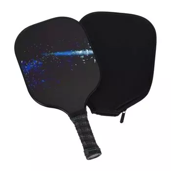 PATIKIL Graphite Pickleball Paddle, одобренная в США, одинарная ракетка для пиклбола, сердечник из полимера из углеродного волокна, легкая и прочная, поставляется с чёрный