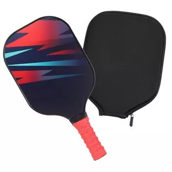 PATIKIL Graphite Pickleball Paddle USA Pickleball Approved Pickleball Paddle with Fiberglass Grip Bag Red Blue Lighting (USAPA) Anti-Slip