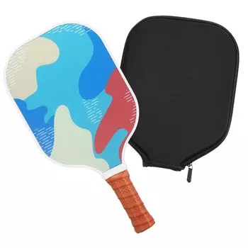 PATIKIL Graphite Pickleball Paddle USA Pickleball Approved Pickleball Paddle with Fiberglass Sweat Absorbent Grip Bag White Blue Red (USAPA) Non-slip