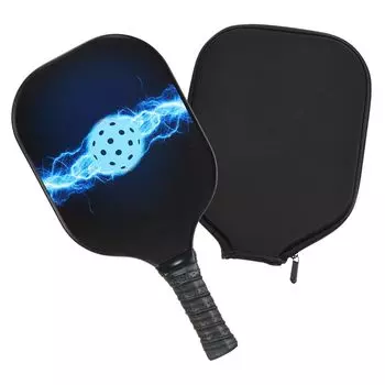 PATIKIL Graphite Pickleball Paddle USA Pickleball Approved Pickleball Paddle with Fiberglass Grip Bag Blue Ball (USAPA) Anti-Slip Sweat-Absorbing