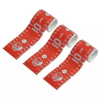 PATIKIL клейкая линейка для рыбы, 3 шт., измерительная лента для рыбы, водонепроницаемая, для рыбалки, лодки, каяка, красная, 51 дюйм красный