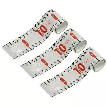 PATIKIL клейкая линейка для рыбы, 3 шт., измерительная лента для рыбы, водонепроницаемая, для рыбалки, лодки, каяка, верстака, бежевая, 51 дюйм бежевый