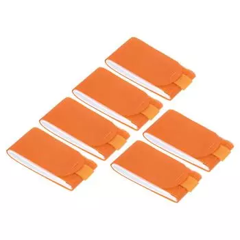 PATIKIL лыжные ремни крепления 6 шт регулируемый ремень для переноски лыж лыжные аксессуары для лыж и палок оранжевый 47смx5.5см