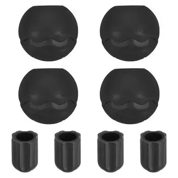 PATIKIL набор из 4 ножек стульев для кемпинга TPE, защита ножек складных стульев, подходит для ножек стульев, черный 0,59 дюйма чёрный