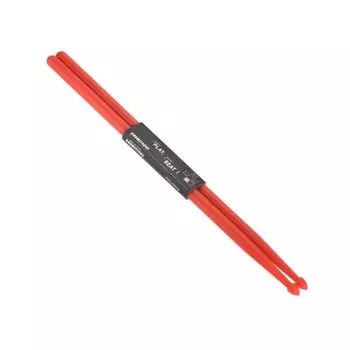 PATIKIL Nylon Drumsticks 7A Plastic Handle Drumsticks for Adults Electronic Drum Musical Instrument Percussion Red Anti-Slip 16