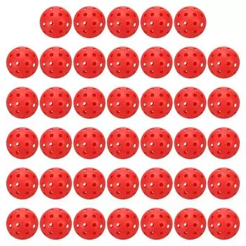 PATIKIL Outdoor Pickleball Balls 40 Holes Pickleball 40 Pack for Amateur Indoor and Outdoor Sports Red красный