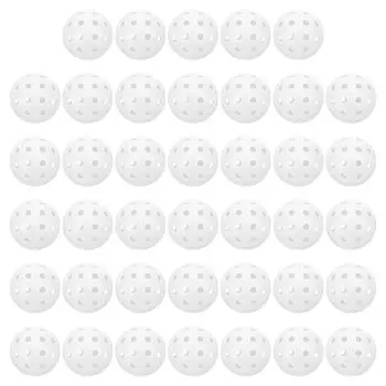 PATIKIL Outdoor Pickleball Balls 40 Holes Pickleball 40 Pack Amateur Indoor and Outdoor Sports Balls White белый