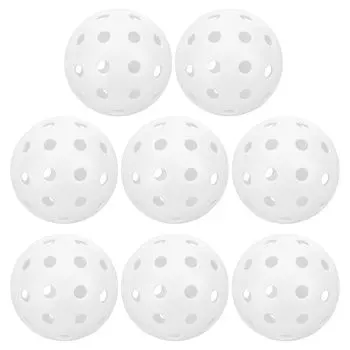 PATIKIL Outdoor Pickleball Balls 40 Holes Pickleball 8 Pack White for Amateur Indoor and Outdoor Sports белый