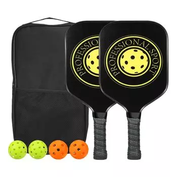 PATIKIL Pickleball набор из США Pickleball Композитный графитовый углеродный стекловолоконный лицевой Pickleball Пот Абсорбент 4 Pickleball Портативные сумки Paddles, 2,