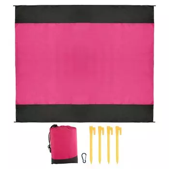 PATIKIL Пляжное одеяло Водонепроницаемая песчаная пляжная подушка Крупногабаритная портативная подушка для пикника для людей розового цвета, смешанная 83 x78 4-7 -