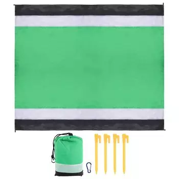 PATIKIL Пляжное одеяло Водонепроницаемая песчаная пляжная подушка Большая портативная подушка для пикника для людей Идеально подходит для пикника Путешествия Кемпинга Пешего туризма Лайм