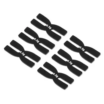 PATIKIL Racket Weight Balance Strip 6 шт. Силиконовая лента для утяжеления ракетки для бадминтона, черная 0,5 г