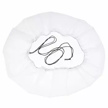 PATIKIL Rainwater Bucket Mesh Cover with Drawstring Net Cover for Outdoor Garden Rainwater Collection Bucket Protective Cover White 31.5