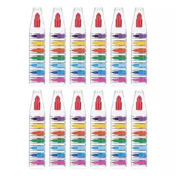 PATIKIL Stacking Crayons 12 шт. 8 цветов Stacking Square Crayons для домашнего офиса вечеринки Art Craft Supplies Painting Learning