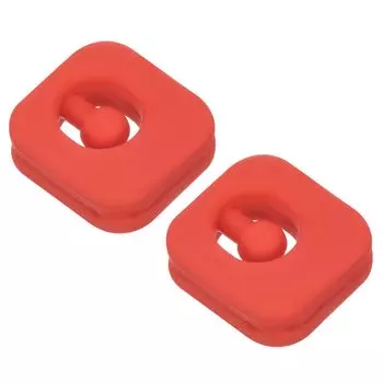 PATIKIL Теннисный виброгаситель 2 шт. квадратный силиконовый амортизатор для струн ракетки амортизация для теннисной ракетки красный
