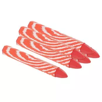 PATIKIL Wood Marking Crayon Упаковка из 6 шестигранных восковых маркеров для шин, красный 4 x0.55