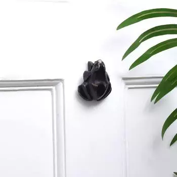 Патина Лягушка Латунный Дверной Молоток - Великолепные Предметы для Украшения Двери - Черный Дверной Молоток