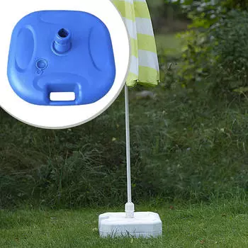 Patio Umbrella Base Pole Holder Fillable Accessories Water Filled Stand for Deck Fishing Blue 20L