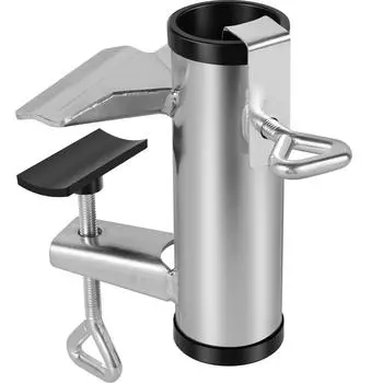 Patio Umbrella Holder Stainless Steel Parasol Clamp Portable Balcony Railing Umbrella Stand Clip Enduring Deck Umbrella 2025 серебряный