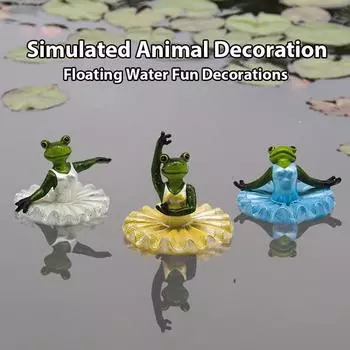 Патио Веселье Плавающий Пруд Имитация Лягушек Пруд Лягушка Украшения Сад Вода