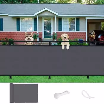 Патио Водонепроницаемая ткань для защиты конфиденциальности Экранное покрытие Газон Сад Крыльцо Бассейн Декоры 2.3ft*10ft темно-серого