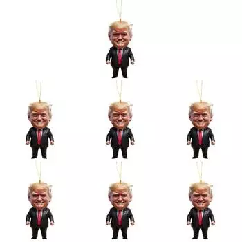 Патриотический Дональд Трамп 2024 Рождественский Орнамент Акриловый Мультяшный Трамп Подвеска (К)