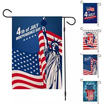 Патриотический флаг One Nation Under Welcome Garden Flag Inch Двусторонний баннер для украшения улицы в честь Дня независимости и Дня памяти F-30x45cm