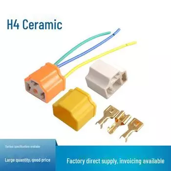 Патрон для автомобильной лампы H4 с проводом из чистой меди и термостойким керамическим держателем Without wire