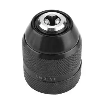 Патрон для дрели без ключа 3/8 резьба 0.8мм-10мм функция блокировки металлический патрон для дрели