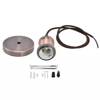 Патрон для лампы E27 со шнуром, винтажный подвесной светильник, патрон для спальни 100?240В коричневый