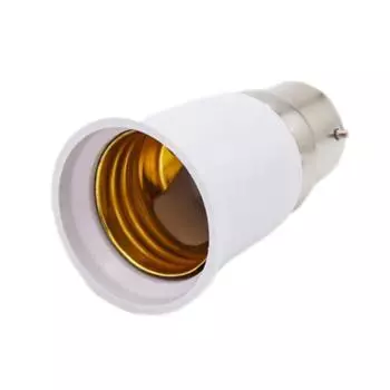 Патрон лампы B22 E27 Адаптер светодиода к лампочке Анти-горение Антивозрастной преобразователь белый