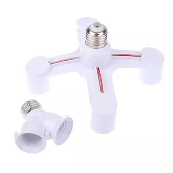 Патрон светодиодной лампы E27 - E27 2 1N 1/3 In 1/4 In 1/ 5 In 1 E27 Разветвитель цоколя светодиодной лампы Адаптер для лампочки Держатель