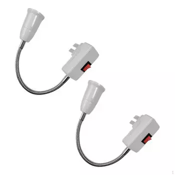 Патрон светодиодной лампы E27, регулируемый гибкий изгиб с переключателем, таблицы экономии