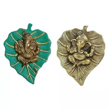 Patta Ganesha Wall Hanging Decorative Showpiece for Home Dcor, Living Room, Pooja Room,Temple and House Warming Gift