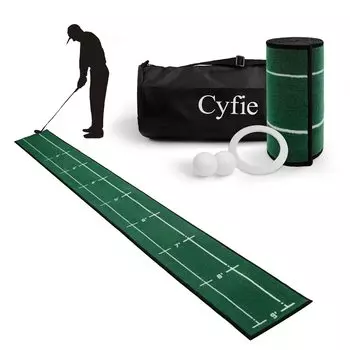 Паттер для гольфа Тренировочный паттер Cyfie Swing Паттер для гольфа Тренировочный паттер Улучшить дальность патта Длинный Тихий Компактный Простой в использовании Включает в себя хранение паттера зелёный