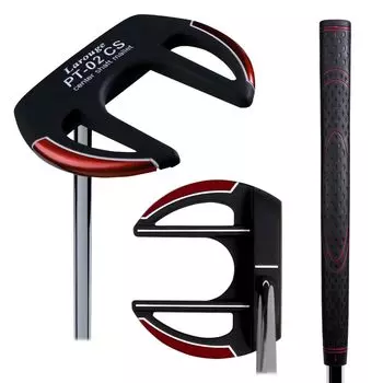 Паттер Larouge Mallet Type Center Shaft 34 дюйма с крышкой головки Прямые продажи от производителя Гольф-магазин [для левшей] PT-02CS (красный) красный
