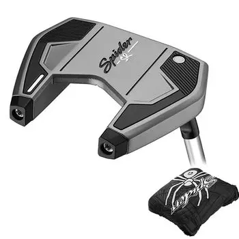 Паттер TAYLORMADE SPIDERSR с оригинальным шафтом, клюшка для гольфа Flow Neck, правая, 34 дюйма [модель из каталога] Мужская, WH/PL, белая/платиновая