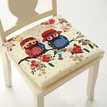 Pattern Cartoon Memory Foam Square Chair Pads For Chair Sofa Seat Cushions G