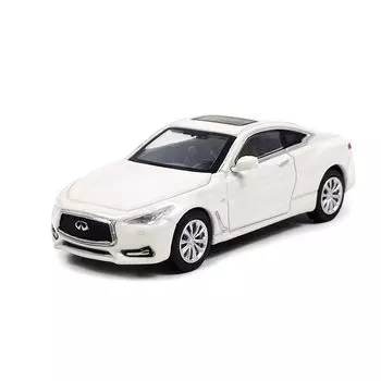 Paudi Model Infiniti Q60 2017 Модель автомобиля Mini Car Collection Белый Готовый продукт 1/64 белый